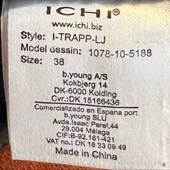 ICHI Coat Jacket Rust Pumpkin color Sz 38 Zíper Wool - Picture 8 of 9